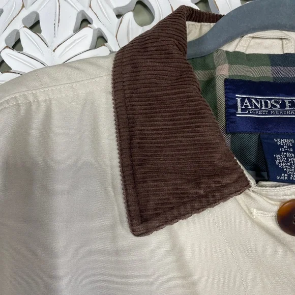Vintage Lands' End Utility Barn Chore Coat Petite - Picture 4 of 10